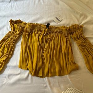 Brand new yellow/mustard yellow blouse from Forever21